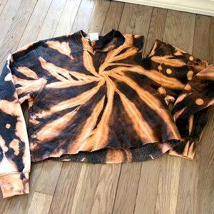 bleach/tie-dye sweater